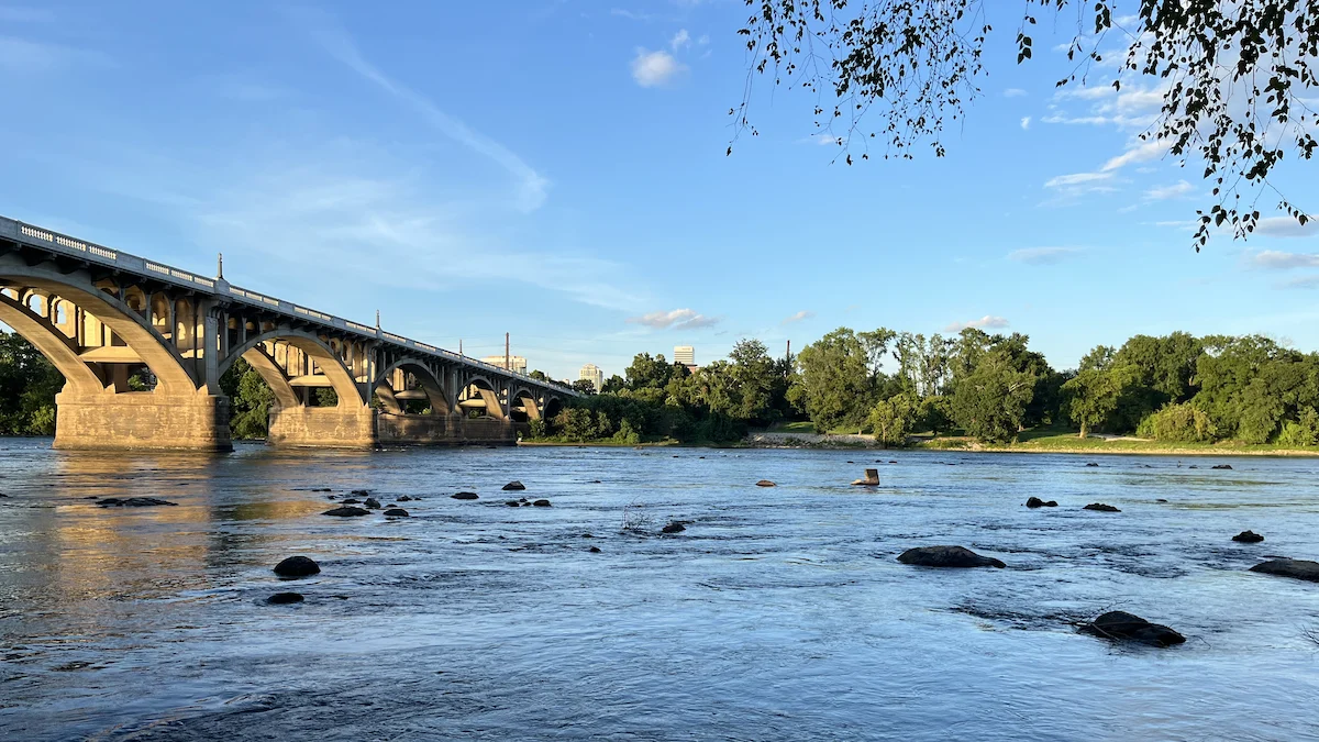 A view of the Congaree River in Columbia, South Carolina.
